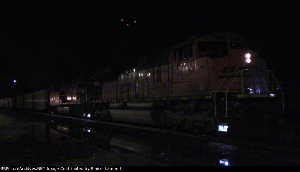 BNSF coal train DPUs